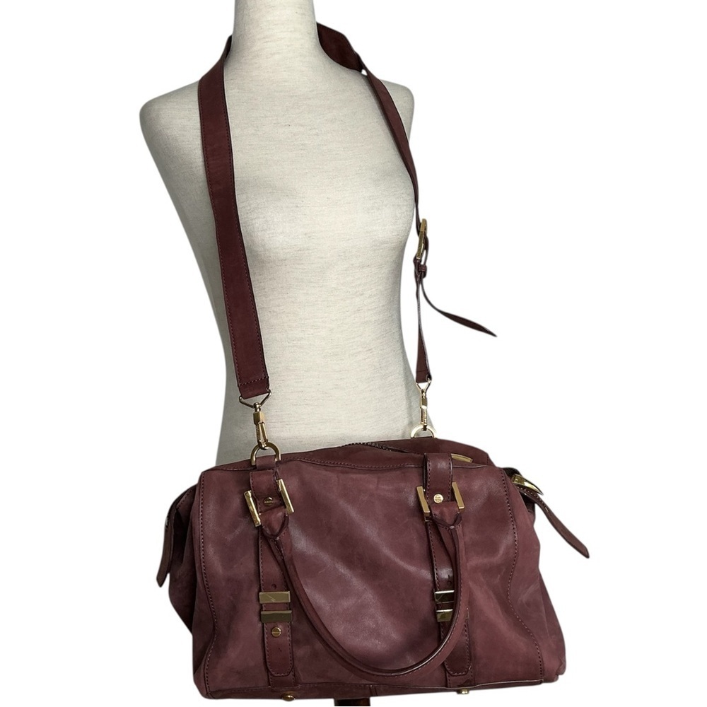 Rachel Zoe Leather Dusty Rose Crossbody Bag with Gold Details